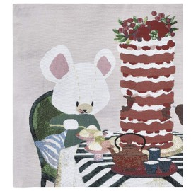 Marushin 4335006800 Place Mat, Bear's School, 13.0 x 18.9 inches (33 x 48 cm), Happy Pancakes, Gobelin Weave