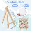 TOTSUN 8Pcs Mini Easel with Art Canvas, Wood Mini Easel