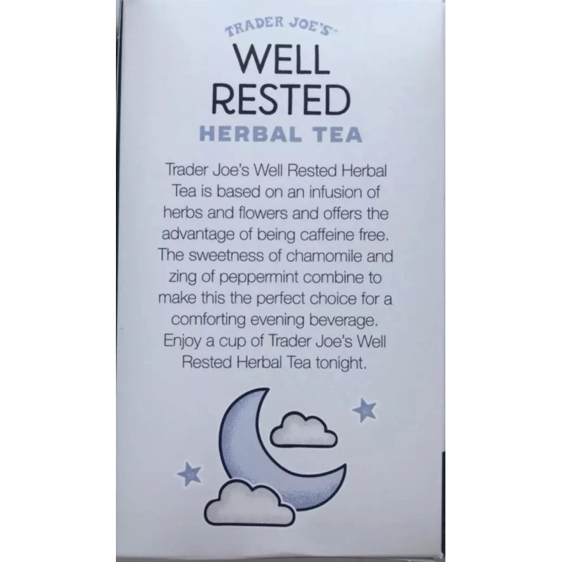 Trader Joe's 3 Packs Trader Joe's Well Rested Herbal Tea