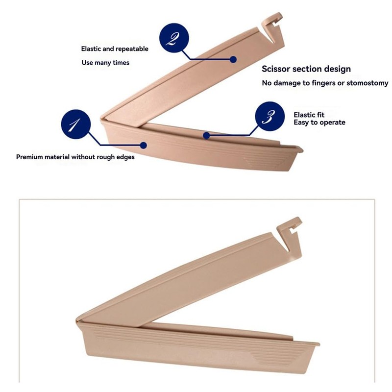 TOBEOME Open Ostomy Bag Sealing Clip Universal Bag Fixing Strip