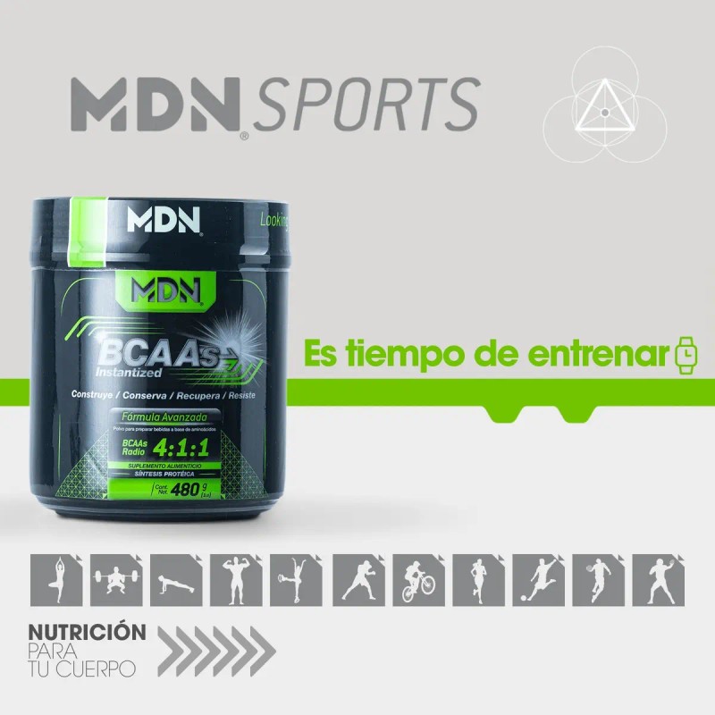 Suplemento Polvo Mdn Sports Aminoácidos Bcaas Instantized Sabor Maracuyá 480g