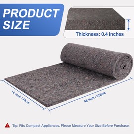 Tafbrik Dishwasher Insulation Blanket, Pipe Insulation Roll Sound Insulated Blanket for Wall, Pipe, Dishwasher (16 x 48 x 0.4 inches)