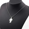 crazy bean Pendant Necklace Women Men Stainless Steel Pendant Necklace