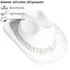 MTKCM White Cowgirl Cowboy Hat Wide Brim Bling Rhinestone Party