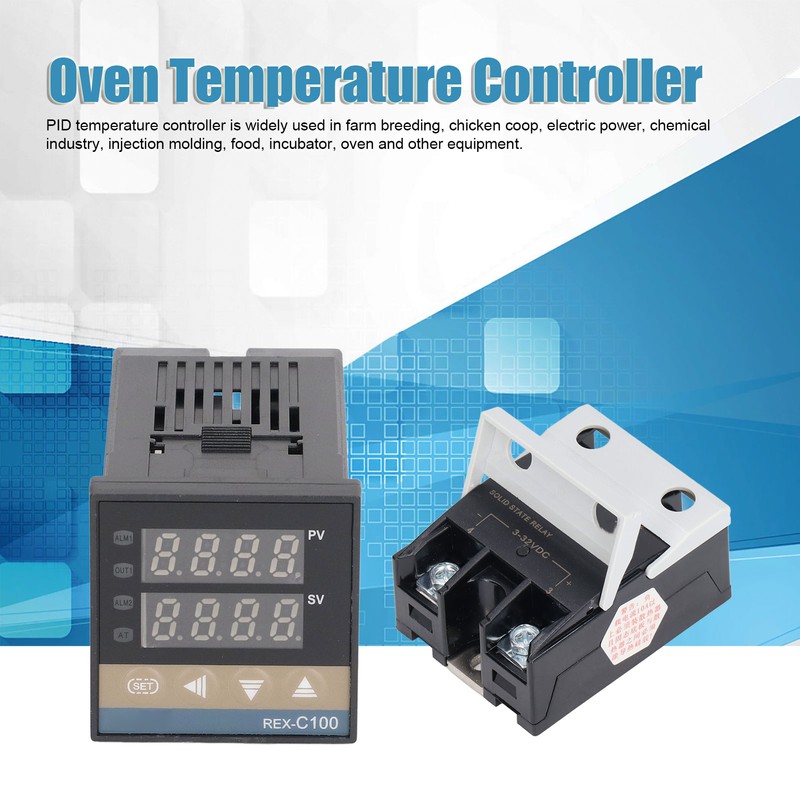 PID Thermostat Temperature Controller Set 0‑400℃ Thermostat Temperature Controller with