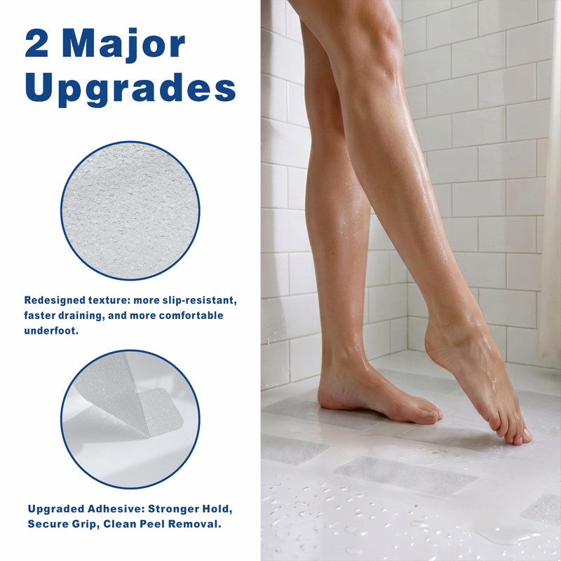 16 PCS Clear Non Slip Bathtub Stickers, Anti Slip Shower