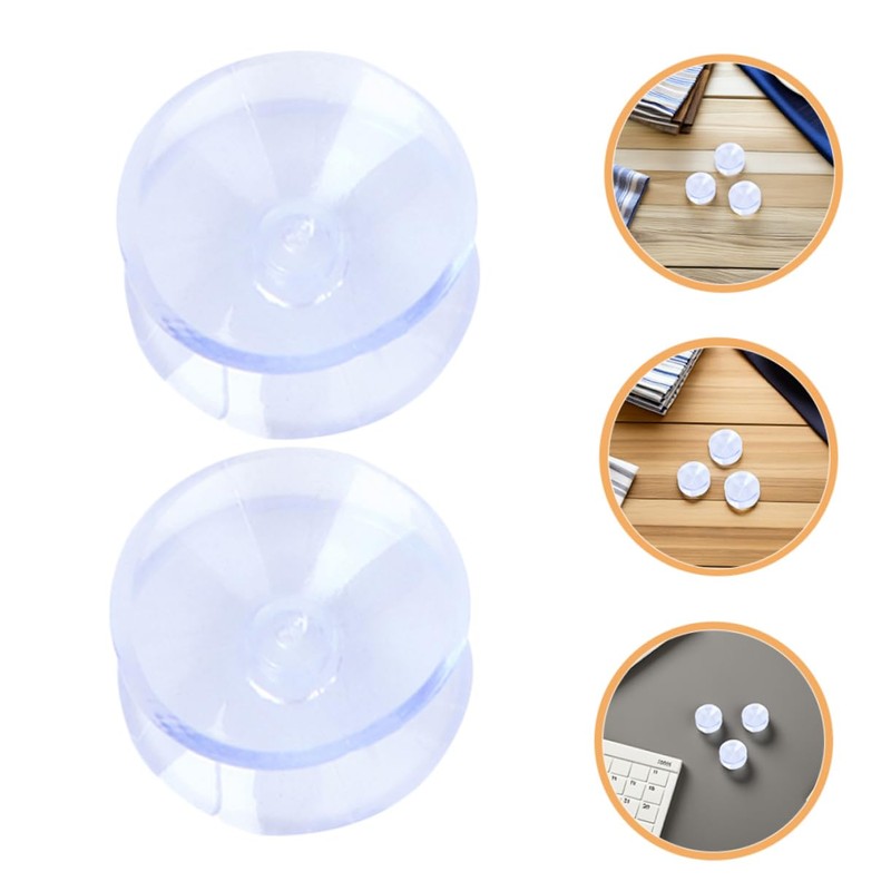 Gatuida 16pcs Transparent Double Sided Non Slip Pads Glass Table