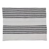 French Farmhouse Linen Soft White and Black Ticking Thin Pin