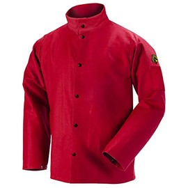 Black Stallion FR9-30C TruGuard 200 FR Cotton Welding Jacket, Red, 4X-Large