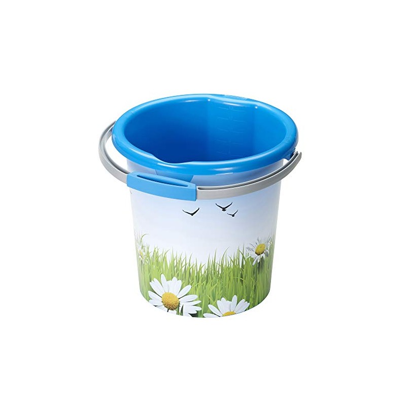 Sunware Decor Flowers Waterline Eimer, blau, 12 Liter