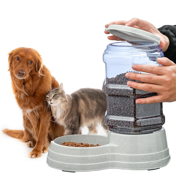 Gravity Automatic Pet Feeder for Large Breeds,3.8L Large Dog Food