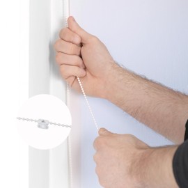 10 Meters Roller Blind Bead Chain Cord with 10 Connectors Plastic Vertical Window Curtain Beads Rope Repair for Roller Blind Roman Blind