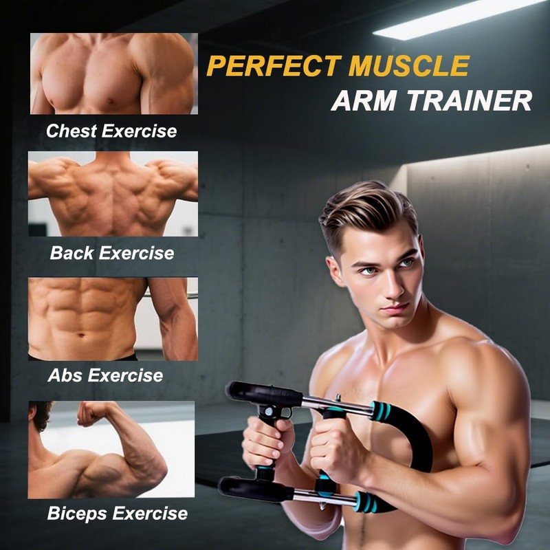 Twister Arm Trainer,Adjustable 6 Resistance Levels (45-130 lbs) Chest ,