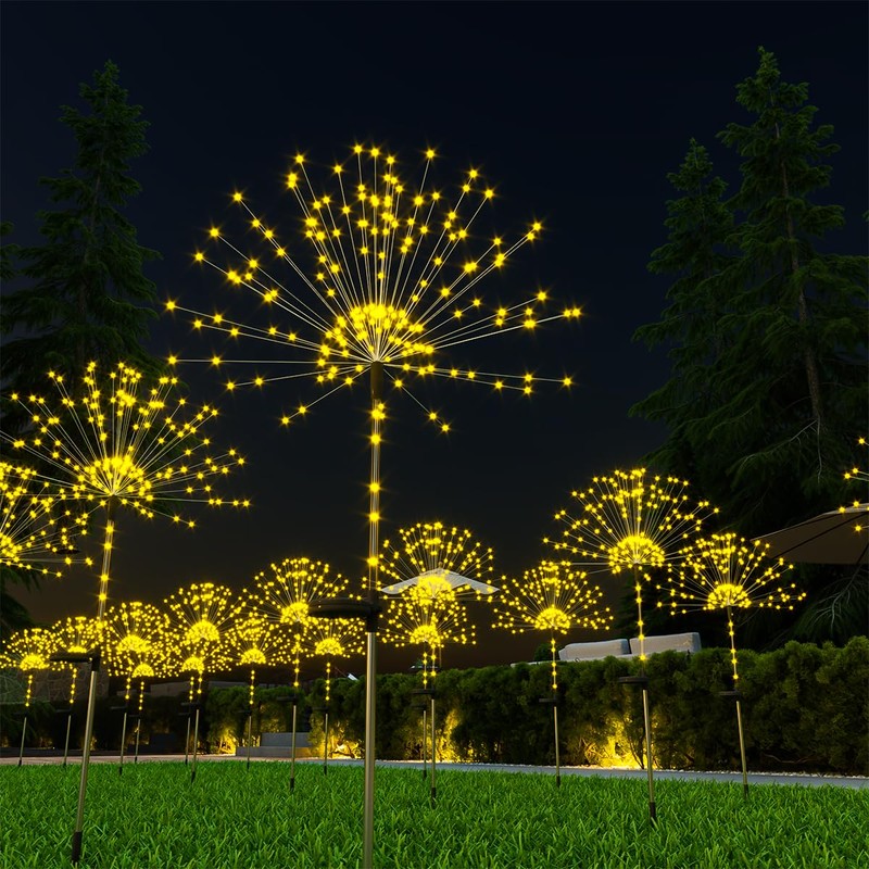 Lanthium 2 Pack Garden Decoration Solar Outdoor Light with 300