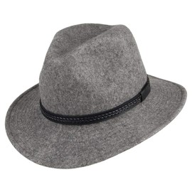 Tilley TWF1 Montana Wool Fedora Hat (Grey Mix, 7 5/8)