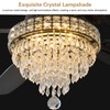 Crystal Ceiling Fan Fandelier with Lights-Ceiling Fans,50" Low Profile and