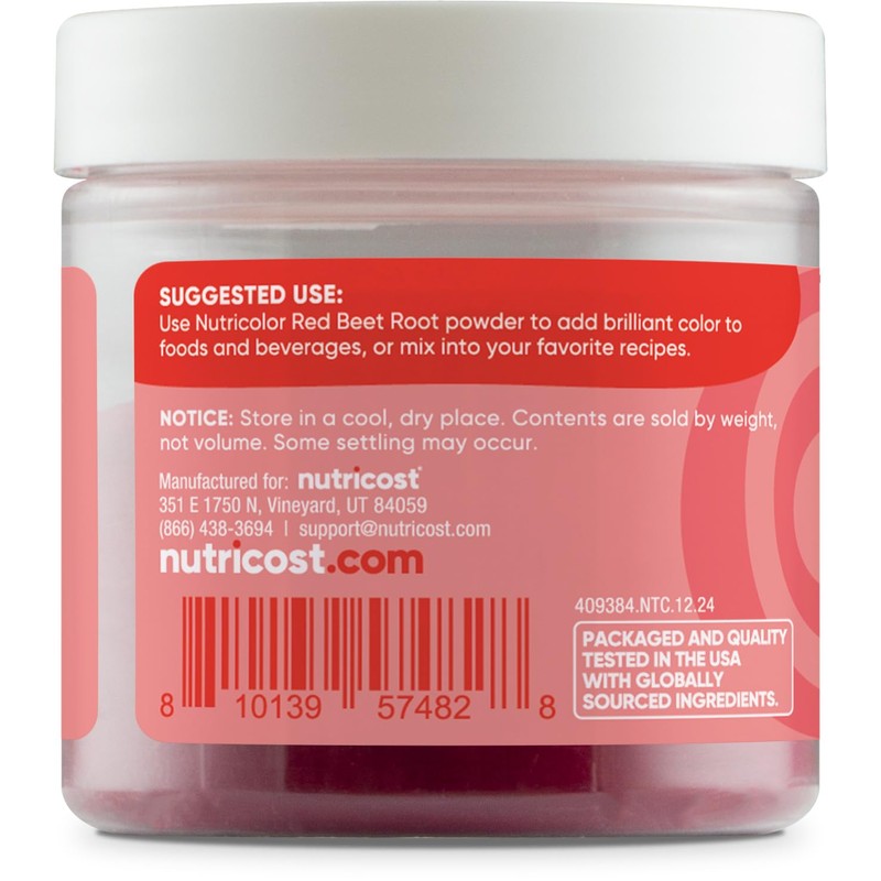 Nutricost Red Plant Based Food Coloring From Beet Root Powder