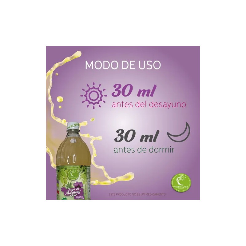 Bebida 6 Jugo Con Cardo Mariano Verde Santo Natural Origi