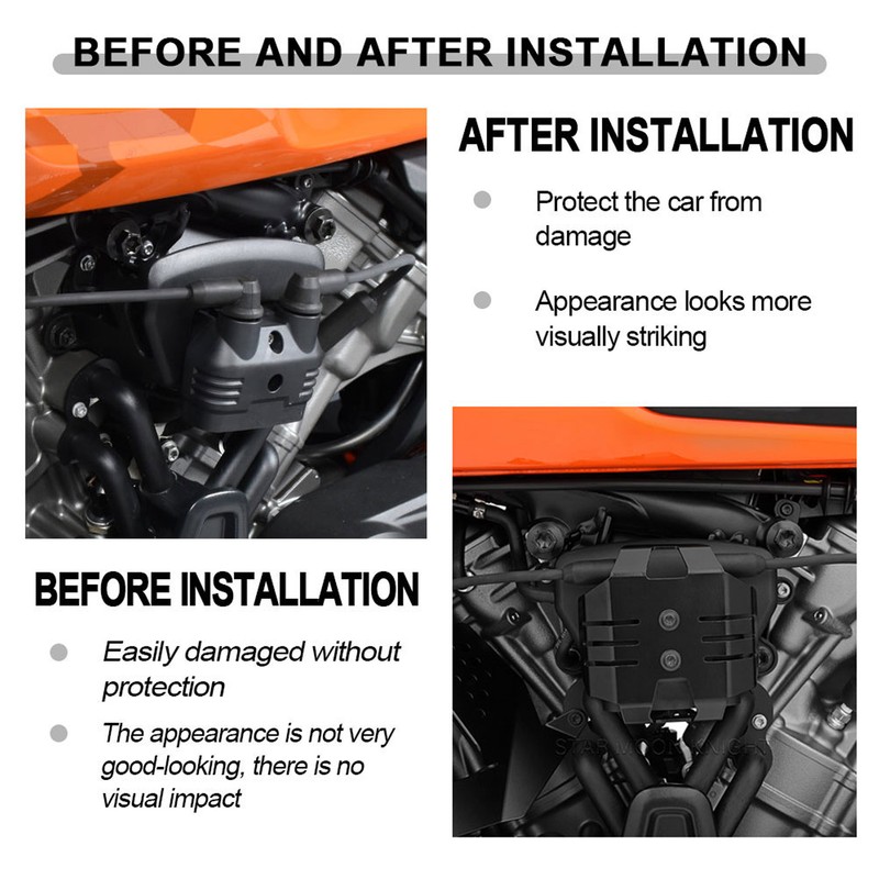 Ignition Coil Guard Black Powder Coated Precise Protective Cover Replacement