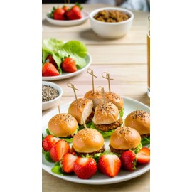 Pack of 200, 4.7” Bamboo Cocktail Picks, Natural Knot Skewers for Stylish Apizers & Drinks, for Charcuterie Boards, Fruit Skewers, Cocktail Garnishes, Party and Event Supplies