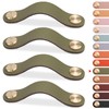 LEREATI 4pcs Leather Drawer Handles Drawer Knobs Kitchen Cupboard Handles