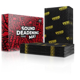 VViViD Premium Double Density Car Sound Deadening Mat, 2mm Thick Butyl and Foil Audio Insulation and Dampening (40 Sq/Ft)