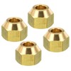PATIKIL 3/8 SAE Thread Brass Flare Nut, 4 Pack 45