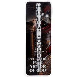 Full Armor Shiny Silver Tone 5 inch Metal Ballpoint Pen On Card