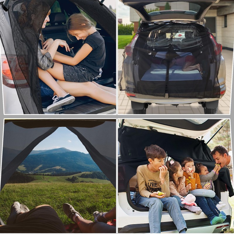 TZEKING Tailgate Mosquito Net, Wing Door Boot Cover, Sun Protection,