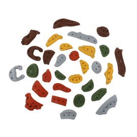 Atomik Rock Climbing Holds Set of 30 Screw On Pack in Assorted Earth Tones