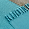 Artoid Mode Teal Boho Rural Rustic Farmhouse Tassel Table Runner,