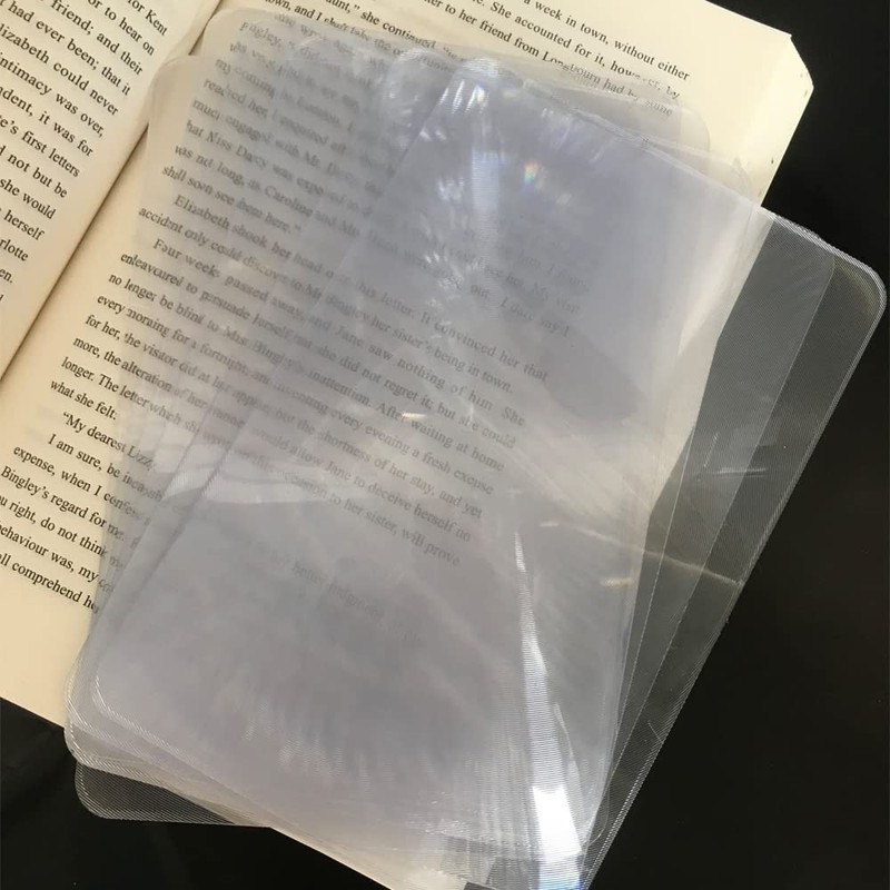 6pcs Page Reading Magnifier 3X Magnifying Lens Sheet Bookmark Magnifiers