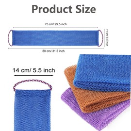 TENQUAN 3 Pieces Exfoliating Net African Sponges Bath Sponge Exfoliating Body Scrubber Shower Scrubber Skin Smoother for Men & Women Clean and Clear Exfoliating Daily Wash or Stocking Stuffer