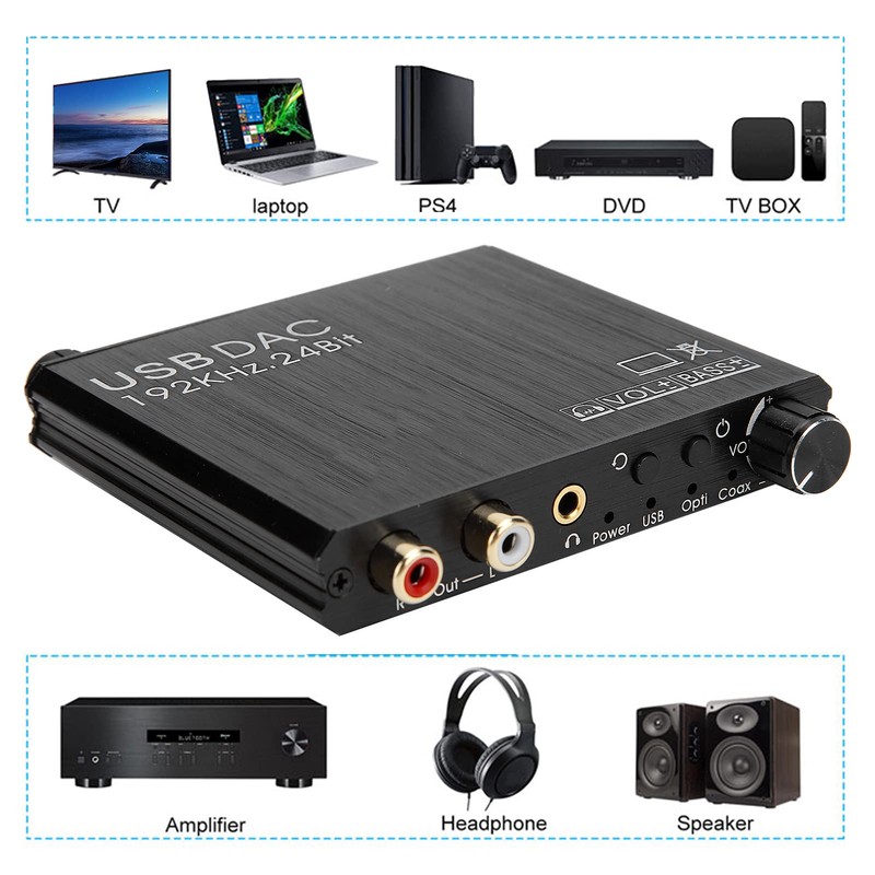 Digital to Analog Converter 3.5mm Coaxial Optical Converter DAC with