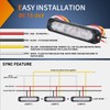 Nilight 4PCS 6LED Amber Green Emergency Strobe lights 12V 24V