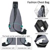 VARLIVOO Mens Sling Bags Shoulder Bag Chest Bag with USB