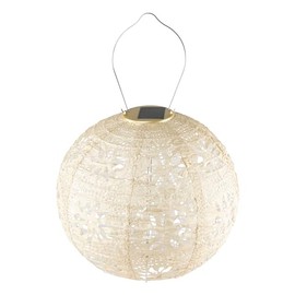 Allsop Home Garden 31598 Soji Stella Boho Globe 12-in. Tyvek Solar Lantern