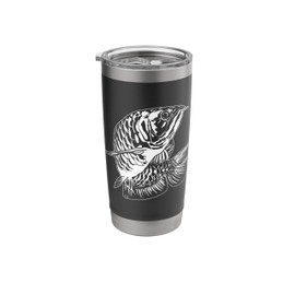 Fish Arowana Angler Fisherman Men Dad Angling Nature Fishing Stainless Steel Insulated Tumbler