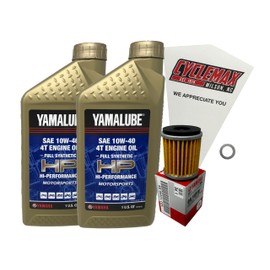 Cyclemax Full Synthetic Oil Change Kit compatible with 2018-2023 Yamaha XT250