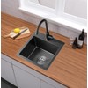 18x18 Inch Black Bar Sink Drop In Kitchen Sink, Topmount