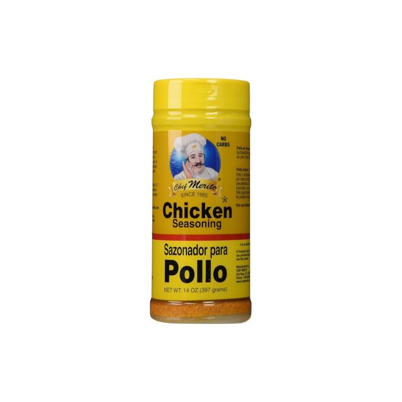 Chef Merito Seasoning 14oz Container (Pack of 3) (Chicken Seasoning