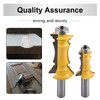 HOHXEN 2 Pcs 1/2" Shank Frame Crown Mitered Door &