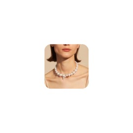 Vintage Elegance Pearl Choker Necklace for Women, Light Luxury Pearl Open Adjustable Choker Necklace Jewelry