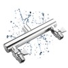 HAMOLER Dual Shower Head Manifold with Brass Shut Off Valve