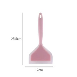 DPWOUM Pink Silicone Spatula, Wide Turner for Pancakes, Omelets, Fish, Pizza & Steak, Heat Resistant, Easy to Clean