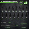 TecoTek 19 PCS 3/8" Drive Shallow Universal Impact Socket Set,