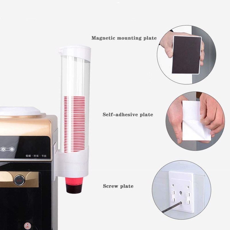 HKeeper Large Disposable Cup Holder Wall Mounted,Cup Dispenser, Paper or