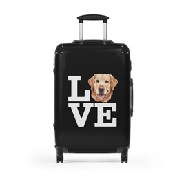 Queen of Wrap Golden Retriever Love Suitcase - Stylish Pet Travel Bag, Gift for Dog Owners, Luggage, Dog Lover Suitcase