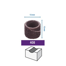 Dremel 408 Sanding Bands Multipack, 6 Sanding Bands (13 mm - Grit 60) for Sanding, Shaping and Smoothing Wood and Plastic Materials