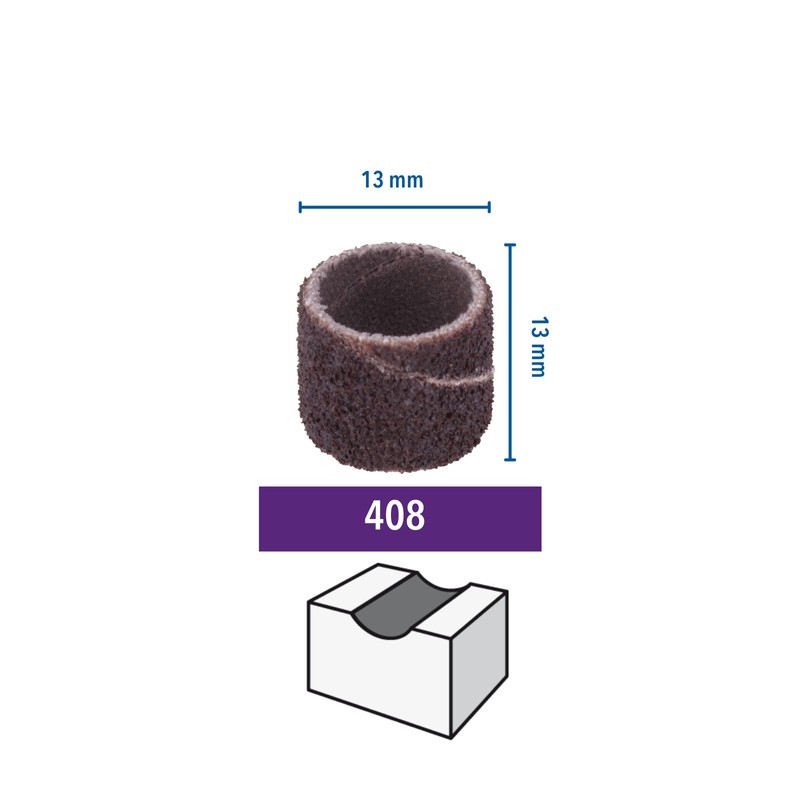 Dremel 408 Sanding Bands Multipack, 6 Sanding Bands (13 mm